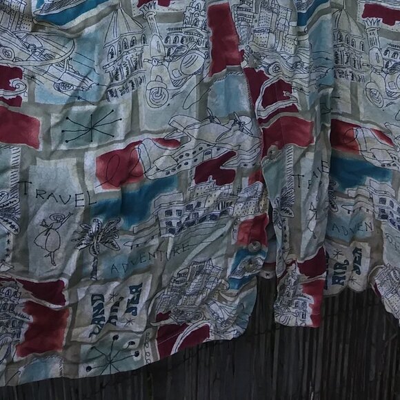 Campia Lightweight Travel Hawaiian Rayon Short Sleeve button Down - Men - L - Picture 6 of 13